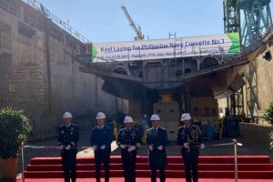 Navy Chief attends Steel Cutting and Keel Laying Ceremony of Corvettes in Korea. Photp from Philippine Navy FB page