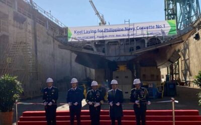 Navy Chief attends Steel Cutting and Keel Laying Ceremony of Corvettes in Korea. Photp from Philippine Navy FB page