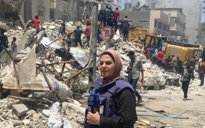 Kuwait TV Correspondent Survives Israeli Occupation Bombing in South Gaza Gaza 1