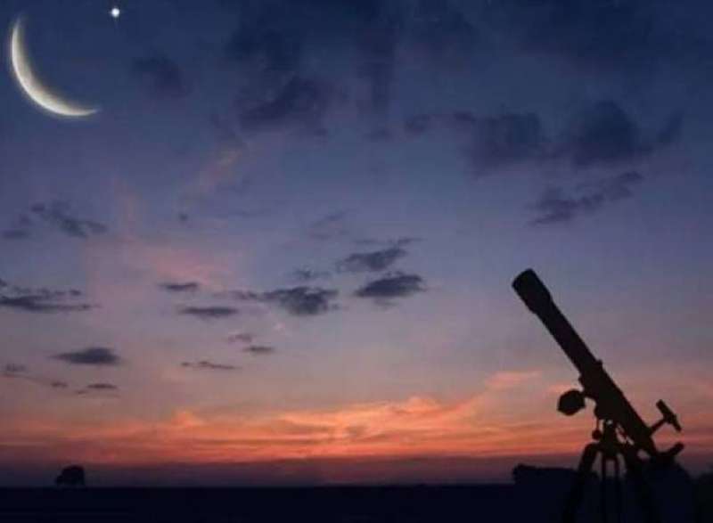 moon and telescope