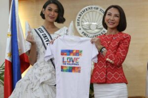 Miss Universe Philippines 2023 Michelle Marquez Dee was named as the country’s newest tourism ambassador during a courtesy call on Tourism Secretary Christina Garcia-Frasco. PHOTOS BY RENE H. DILAN