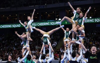 The FEU Cheering Squad PHOTO BY RIO DELUVIO