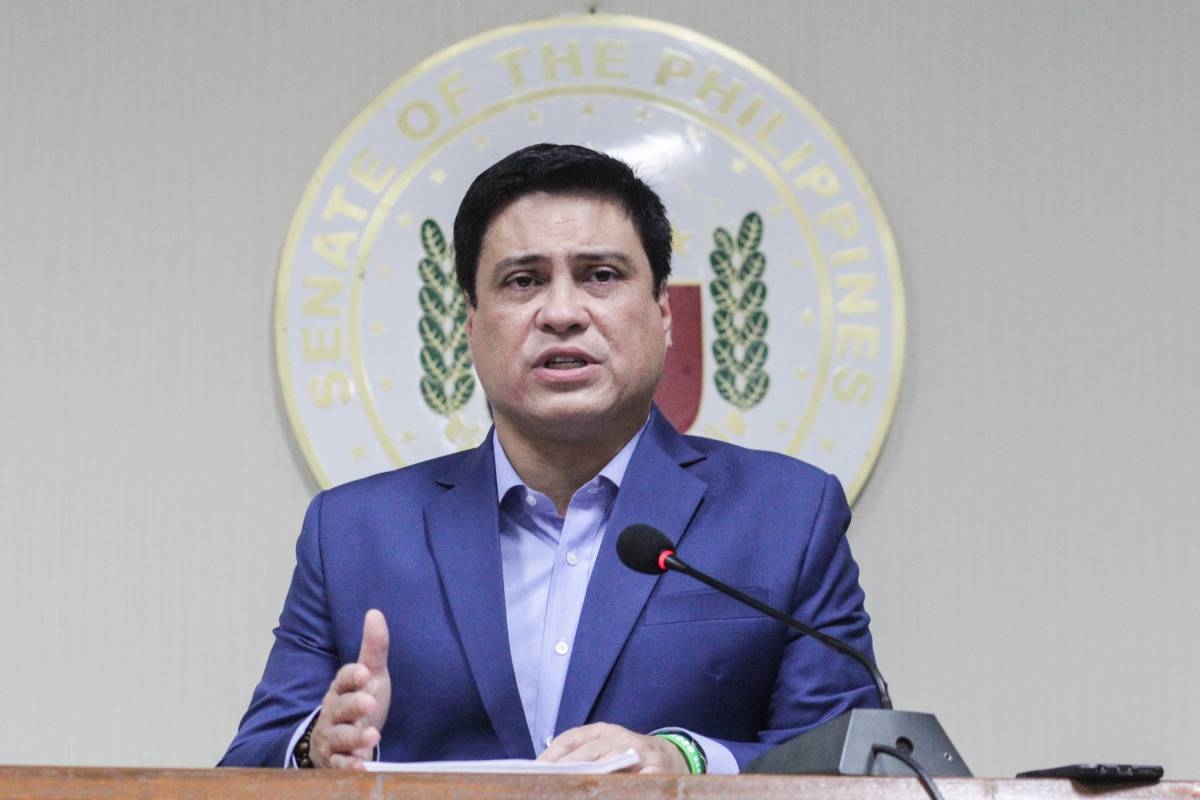 Photo By: Dj Diosina
Senator Juan Miguel Zubiri gestures during the press conference held at Senate in Pasay on 18 July 2018.