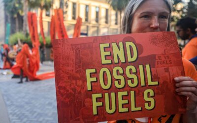 Activists protest against fossil fuels on the sidelines of the COP28 United Nations climate summit in Dubai on December 5, 2023. Karim SAHIB / AFP