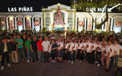 Las Piñas Celebrates Christmas with Tree Lighting Ceremony IT’S CHRISTMAS IN LAS PIÑAS Las Piñas City Mayor Imelda Aguilar, city council and department officials attend the Christmas tree lighting ceremony. CONTRIBUTED PHOTO