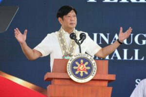 President Ferdinand Marcos Jr. leads the inauguration of the National Irrigation Administration (NIA) Balbalungao Small Reservoir Irrigation Project (BSRIP) in Nueva Ecija and the turnover of the agency’s P776 million worth of excavators at the Subic Bay Freeport Zone, Zambales Wednesday, Dec. 13, 2023. Joining the President were Agriculture Secretary Francisco Tiu Laurel, NIA Administrator Eddie Guillen and Subic Bay Metropolitan Authority Chairman Jonathan Tan. PHOTOS BY YUMMIE DINGDING/PPA POOL