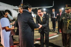 President Ferdinand Romualdez Marcos Jr. with the Philippine delegation arrives at Haneda Airport, Tokyo, Japan on Friday, December 15, 2023 at 7:13pm (Tokyo time) to participate at the Commemorative Summit for the 50th Year of Association of Southeast Asian Nations (ASEAN)-Japan Friendship and Cooperation on 15-18. Photos by Yummie Dingding/ PPA POOL