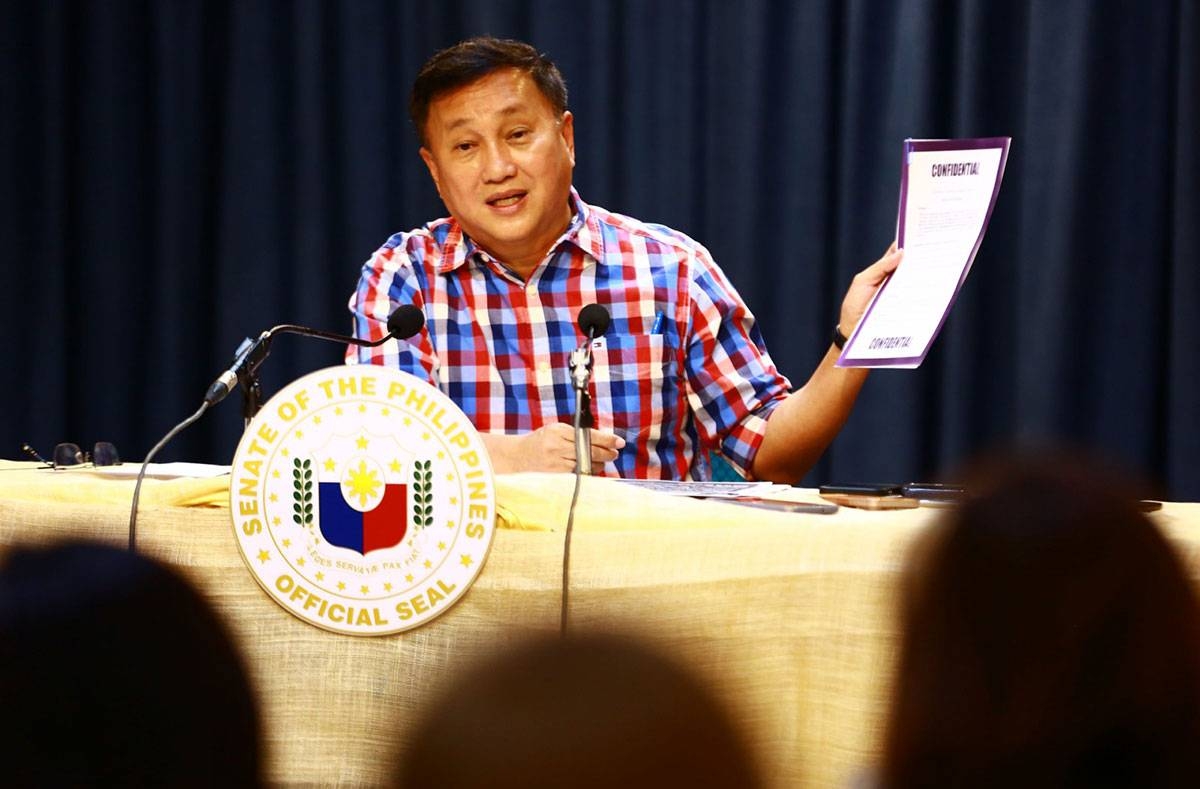 Sen. Francis Tolentino. PHOTO BY MIKE ALQUINTO