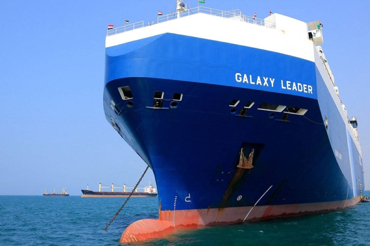 The Galaxy Leader cargo ship hijacked by Houthi fighters in the Red Sea also holds 17 Filipino crew. AFP PHOTO