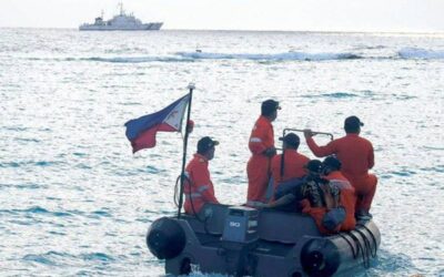 Soldiers in West Philippine Sea Receive Christmas Packs In this file photo show Personnel of the Philippine Coast Guard and the Bureau of Fisheries and Aquatic Resources conduct maritime exercises in the West Philippine Sea on April 24, 2021. PHOTO COURTESY OF PHILIPPINE COAST GUARD