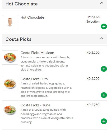 Costa Picks