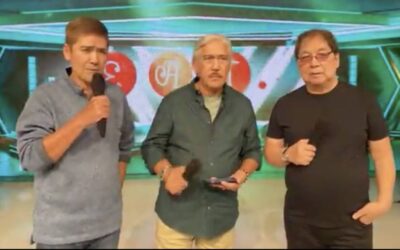 Victory for Eat Bulaga as Court Rules in Favor of TVJ 'TRULY OURS'
A screenshot from Tito, Vic and Joey's official Facebook page on Friday, Jan. 5, 2024, when Tito Sotto read a court ruling favoring their complaint of copyright infringement on the use of 'Eat Bulaga' by the noontime show's former producer, Television and Production Exponents (TAPE) Inc., and GMA Network, Inc. which had been airing the program since 1979 before moving to TV5. SCREENGRAB FROM TVJ OFFICIAL