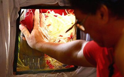 Keeping the faith A devotee prays as he holds the foot of the Black Nazarene at the Quirino Grandstand in Manila on Monday, Jan. 8, 2024. PHOTO BY MIKE ALQUINTO