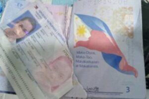 TORN APART The passport of Myren Onato is damaged by her husband on Wednesday, Jan. 10, 2024, to prevent her from leaving for Kuwait where she works. CONTRIBUTED PHOTO