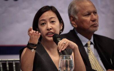 Taguig and Makati Extend Medical Aid Rivalry Makati Mayor Mar-Len Abigail 'Abby' Binay speaks during the Rotary Club of Makati joint meeting at the Peninsula Manila, on Tuesday, Jan. 9, 2024. Rotary Club of Makati President Bing Matoto led the program culminating in a Q&A with members of the rotary. Binay said she was considering seeking the mayoralty in Taguig following the transfer of 10 villages to the city from Makati. PHOTOS BY J. GERARD SEGUIA