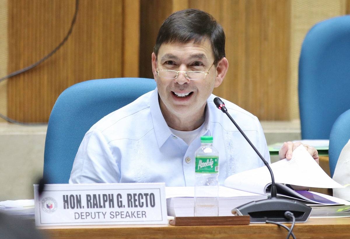 House of Representatives Deputy Speaker and Batangas Rep. Ralph Recto. Photo from House of Representatives of the Philippines Fb Page