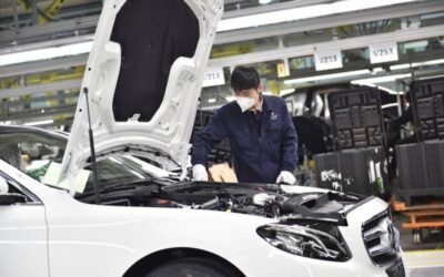 Motor Vehicle Sales Show Positive Growth in December SAFETY FIRST This file photo shows a staff member working at a factory of Beijing Benz Automotive. Co. Ltd. in Beijing, capital of China, on Feb. 21, 2020. Mercedes-Benz (China) Automotive Sales Co. has initiated a recall of over 10,000 imported cars from the Chinese market over safety concerns, said the country's top quality watchdog. XINHUA PHOTO