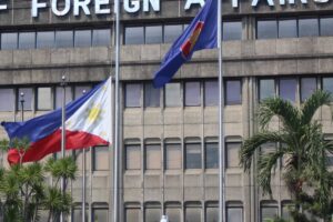 Photo by: RUY MARTINEZ-pt2/news_may/05_17/160515_half mast2_martinez- President Benigno S. Aquino III has ordered that the Philippine flag be flown at half mast, from sunrise to sunset, in the Department of Foreign Affairs Main Office, its Foreign Service Posts and Regional Consular Offices, on the day of Ambassador Domingo Lucenario, Jr.’s burial on Saturday (May 16)
