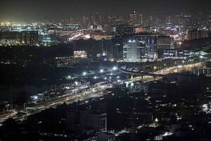 CITY LIGHTS Lights illuminate a major road in Metro Manila, whose vehicular traffic has been judged the worst in the world for a metro area. PHOTO BY RIO DELUVIO