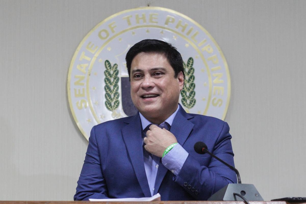 Photo By: Dj Diosina
Senator Juan Miguel Zubiri gestures during the press conference held at Senate in Pasay on 18 July 2018.