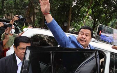 ACQUITTED OF PLUNDER Sen. Jose ‘Jinggoy’ Estrada gives a thumbs up before leaving the Sandiganbayan in Quezon City on Friday, Jan. 19, 2024. The anti-graft court’s Fifth Division acquitted Estrada of plunder in connection with the P10 billion Priority Development Assistance Fund (PDAF) or pork barrel scam linked to businesswoman Janet Lim Napoles.
PHOTO BY ISMAEL DE JUAN