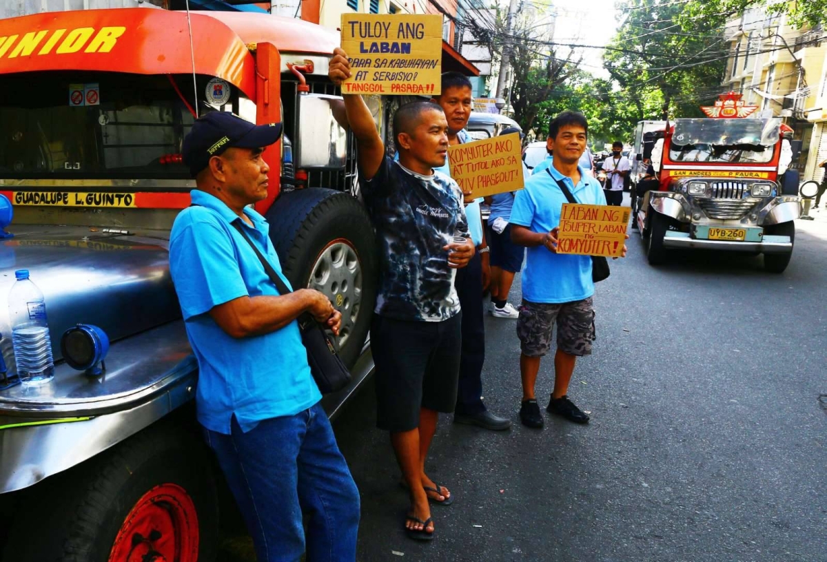 Members of various transport groups in Metro Manila join the nationwide transport strike on Tuesday, Jan. 16, 2024, in protest of the impending phaseout of traditional jeepneys. PHOTOS BY MIKE ALQUINTO, RENE H. DILAN AND ISMAEL DE JUAN