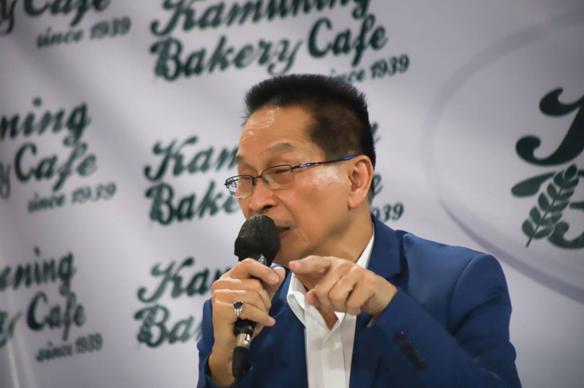Former presidential spokesman Salvador Panelo says ex-president Rodrigo Duterte's visit to China seeks to expand and deepen relations between Beijing and Manila. Speaking at a forum in Quezon City on Wednesday, Aug. 9, 2023, Panelo said that President Ferdinand Marcos Jr. should also meet with Chinese President Xi Jinping to settle the dispute in the West Philippine Sea. PHOTOS BY JOHN ORVEN VERDOTE