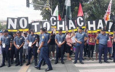 Monday rally Members of various groups gathered at the House of Representatives on Monday, Jan. 22, 2024, to show their opposition to Charter change. PHOTO BY ISMAEL DE JUAN