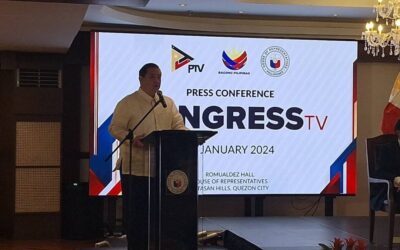 House Launches Dedicated TV Channel for Legislative Sessions House Leaders led by Speaker Martin Romualdez and PTV General Manager Analisa Puod launch Congress TV at the House of Representatives on Monday. Romualdez said that the channel will be a "bridge" that would connect the halls of House of Representatives to "to every home, every school, and every Filipino." PHOTO BY RED MENDOZA