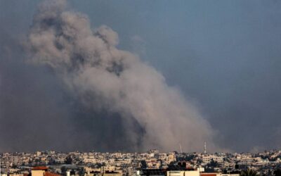 OMINOUS SIGHT A picture taken from Rafah shows smoke billowing over Khan Yunis in the southern Gaza Strip during Israeli bombardment on Saturday, Jan. 20, 2024, amid ongoing battles between Israel and the Palestinian militant group Hamas. AFP PHOTO