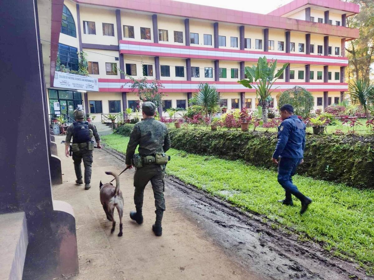 SAFE AND SECURE The main campus of Mindanao State University in Marawi City conducts a second round of sweeping operations in coordination with government security forces on Saturday, Dec. 9, 2023, as part of its ongoing commitment to maintain a safe and secure learning and working environment. A bomb exploded at the school’s gymnasium on December 3, killing at least four people. PHOTO FROM MSU FACEBOOK ACCOUNT