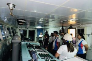 MR07 personnel and staff on a familiarization tour of MV Immaculate Stars. PHOTO FROM MARINA