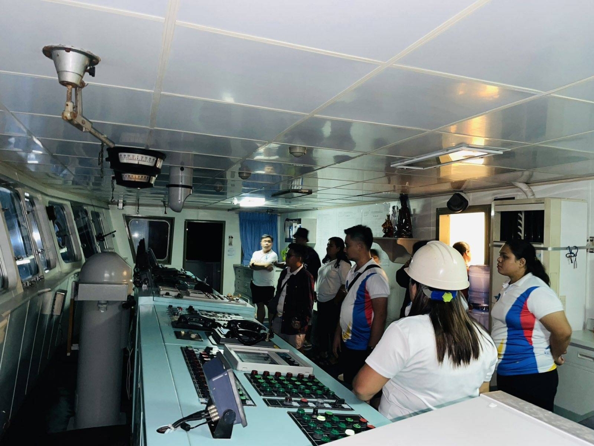 MR07 personnel and staff on a familiarization tour of MV Immaculate Stars. PHOTO FROM MARINA