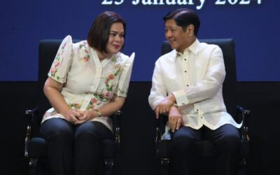Marcos and Sara Duterte’s Relationship Remains Unchanged President Ferdinand Marcos Jr. attends the Basic Education Report, which Vice President and Education Secretary Sara Duterte delivered in Pasay City on Thursday, Jan. 25, 2024. PHOTOS BY RENE H. DILAN