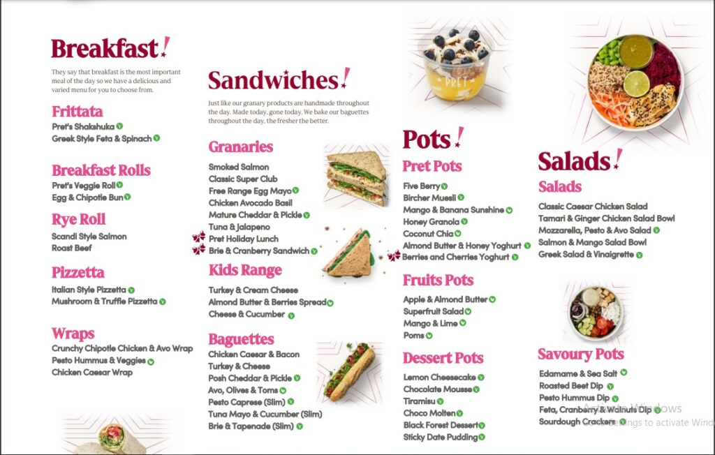 Pret A Manger-menu-breakfast