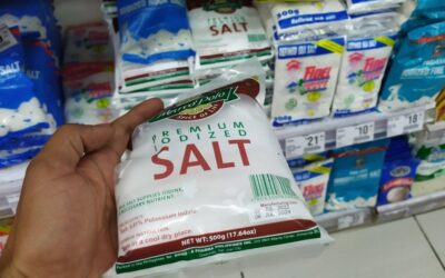 Packs of salt are displayed inside a supermarket in Valenzuela City on Monday, August 22, 2022. PHOTO BY JOHN ORVEN VERDOTE