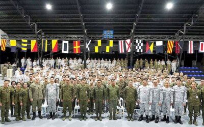 DND’s Commitment to Securing State Sovereignty ONE AFP Armed Forces Chief of Staff Gen. Romeo Brawner Jr. with troops and reservists of the Eastern Mindanao Command.