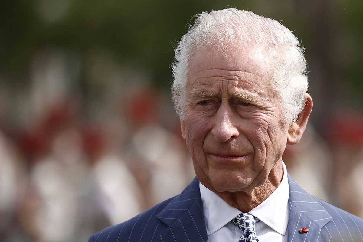 Britain's King Charles III looks on during an official welcoming ceremony at the Arc de Triomphe in Paris on September 20, 2023, on the first day of a state visit to France. Britain's King Charles III has been diagnosed with a 'form of cancer' according to a statement released by Buckingham Palace on February 5, 2024.
Yoan VALAT / POOL / AFP