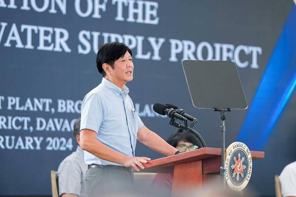 President Ferdinand R. Marcos Jr. has directed both the private and public sectors to expedite the completion of all water projects in the Philippines as part of the collective effort to improve water security and address potential water scarcity in the country. Photo from PCO
