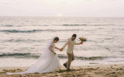BEACH WEDDING The Mercado couple exchanged their I-do’s against the backdrop of sea, sand and waves in Bolinao, Pangasinan, on May 12, 2023. The two found each other’s love while responding to God’s call to preach His word. PHOTO COURTESY OF JOANNE AGBUYA MERCADO/PNA
