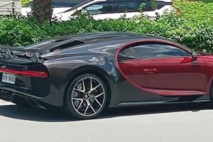 One of two Bugatti Chiron sports cars seized by the Bureau of Customs. PHOTO BY BOC