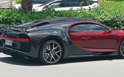One of two Bugatti Chiron sports cars seized by the Bureau of Customs. PHOTO BY BOC