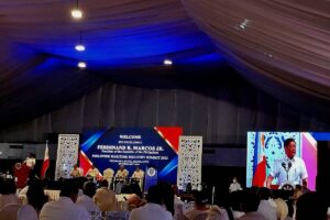 President Ferdinand Marcos Jr. addresses the maritime sector during the Philippine Maritime Industry Summit 2023 hosted by the Maritime Industry Authority at the Manila Hotel on Tuesday, Feb. 28, 2023. PHOTO by CIH