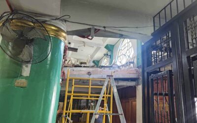 Tragic Incident at Catholic Church Leaves 1 Dead and 52 Injured This photo shows a general view of a partially collapsed balcony inside a church in San Jose del Monte, Bulacan, on February 14, 2024. Fifty-four people were injured when a packed Catholic church balcony collapsed during Ash Wednesday service in the Philippines on Wednesday, city disaster officials said (Photo by Neil Nuñez / AFP)
