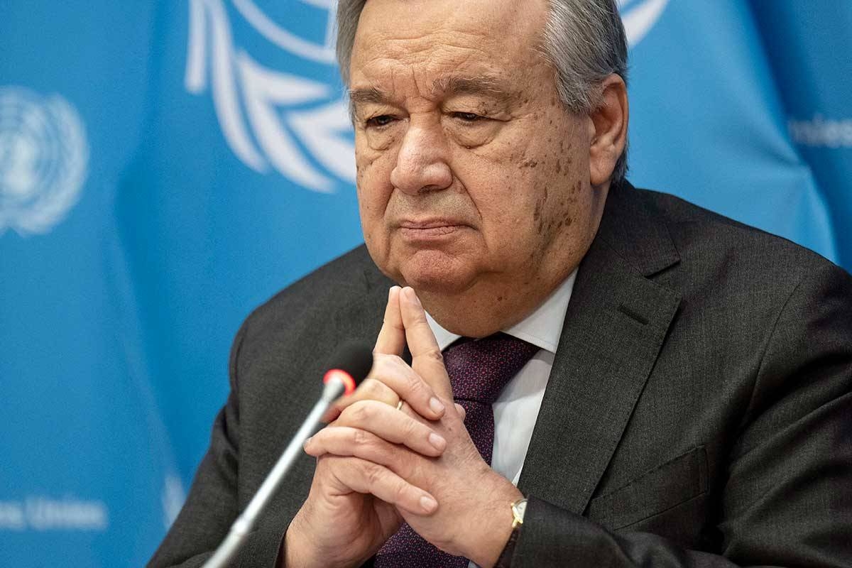 Secretary-General Antonio Guterres. ANGELA WEISS / AFP