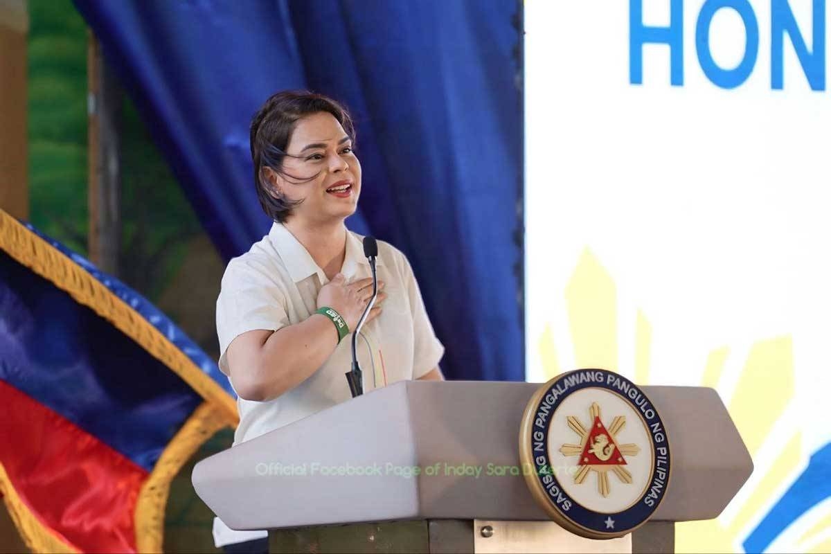 Vice President Sara Duterte. Photo from Official Facebook Page of VP Inday Sara Duterte