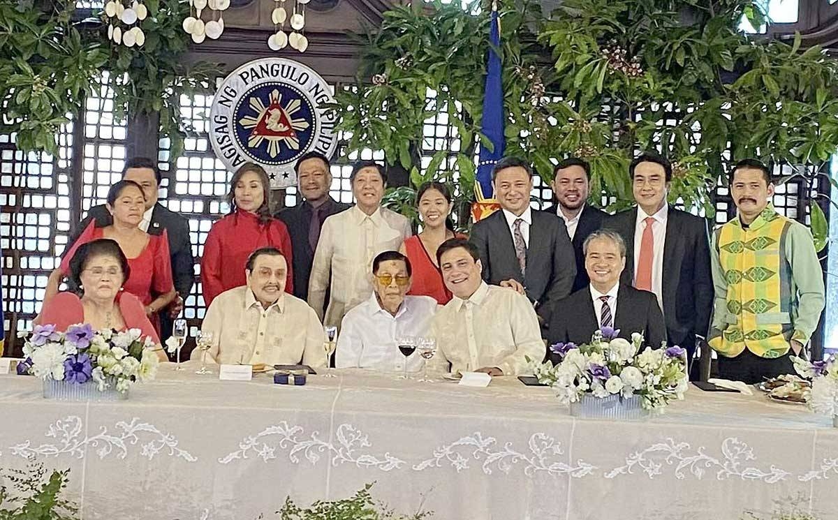JPE’S DAY Presidential Legal Counsel and former Senate president Juan Ponce Enrile celebrates his birthday with President Ferdinand Marcos Jr., First Lady Marie Louise ‘Liza’ Araneta-Marcos and senators.