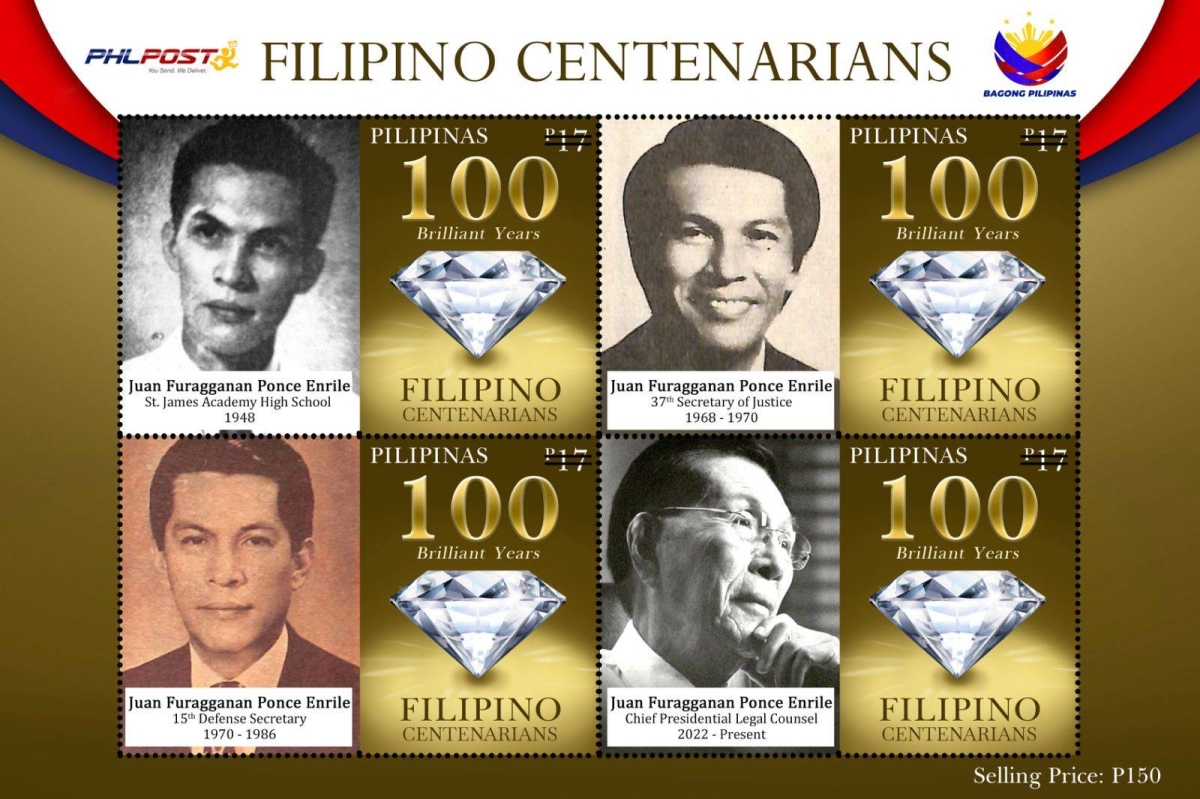 Juan Ponce Enrile’s personalized stamps CONTRIBUTED PHOTO