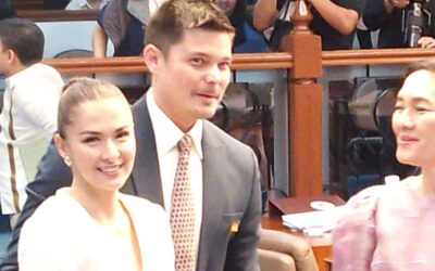 Senate Passes Bill to Protect Workers in the Movie and Television Industry Actor Dingdong Dantes and wife Marian Rivera arrive at the Senate to witness the passage of the Eddie Garcia bill. Photo by Bernadette Tamayo