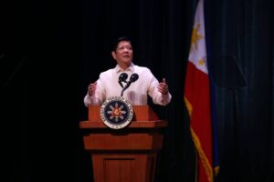 President Marcos Giving A Speech